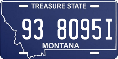 MT license plate 938095I