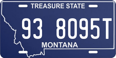 MT license plate 938095T