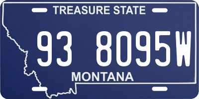 MT license plate 938095W