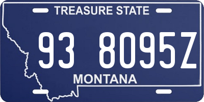 MT license plate 938095Z