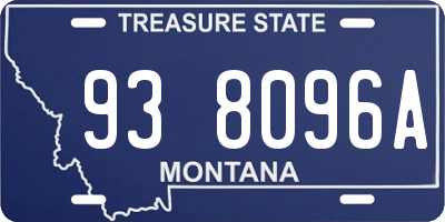 MT license plate 938096A