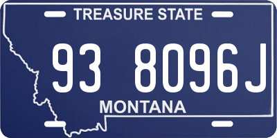 MT license plate 938096J