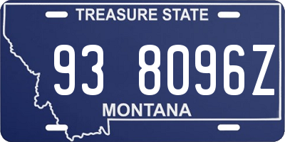 MT license plate 938096Z