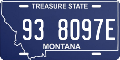 MT license plate 938097E