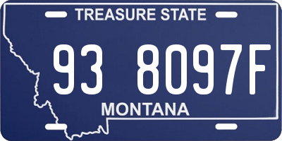 MT license plate 938097F