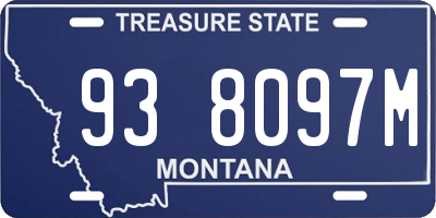 MT license plate 938097M