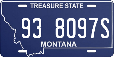 MT license plate 938097S
