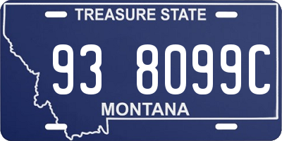 MT license plate 938099C