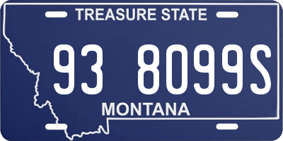 MT license plate 938099S