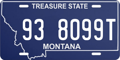 MT license plate 938099T