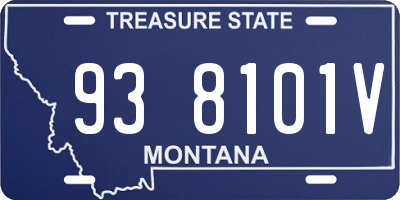 MT license plate 938101V