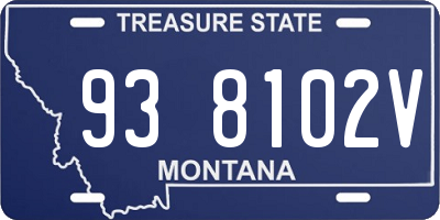 MT license plate 938102V