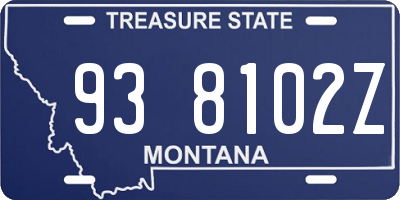 MT license plate 938102Z