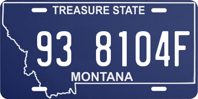 MT license plate 938104F