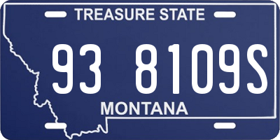 MT license plate 938109S