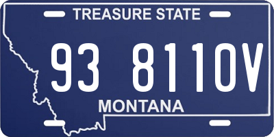MT license plate 938110V