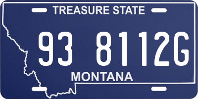 MT license plate 938112G