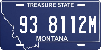 MT license plate 938112M
