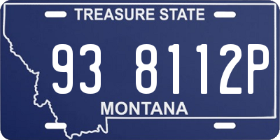 MT license plate 938112P