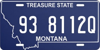 MT license plate 938112Q
