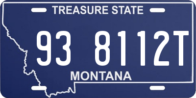 MT license plate 938112T