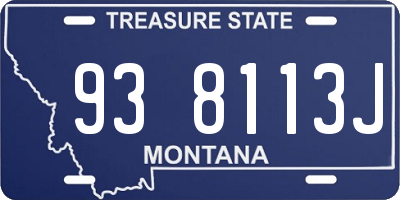 MT license plate 938113J