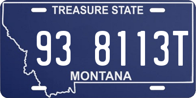 MT license plate 938113T