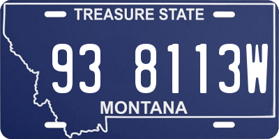 MT license plate 938113W
