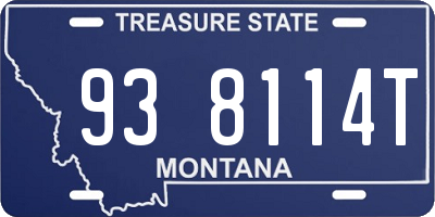 MT license plate 938114T