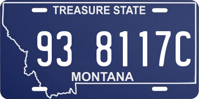 MT license plate 938117C