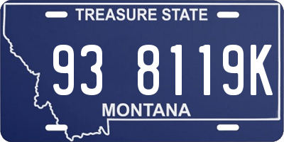 MT license plate 938119K