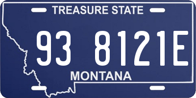 MT license plate 938121E