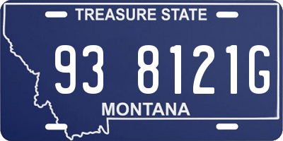 MT license plate 938121G