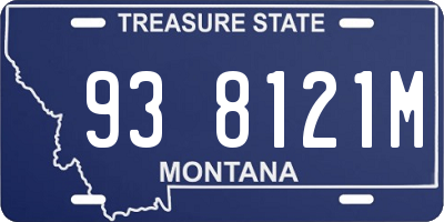 MT license plate 938121M