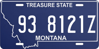 MT license plate 938121Z