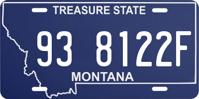 MT license plate 938122F