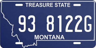 MT license plate 938122G