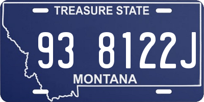 MT license plate 938122J