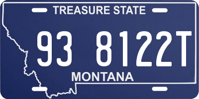 MT license plate 938122T