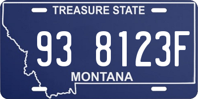 MT license plate 938123F