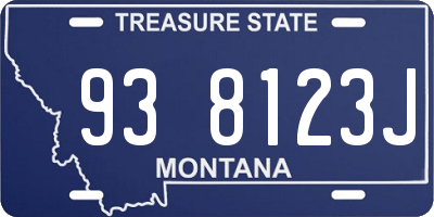 MT license plate 938123J