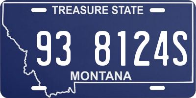MT license plate 938124S