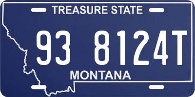 MT license plate 938124T
