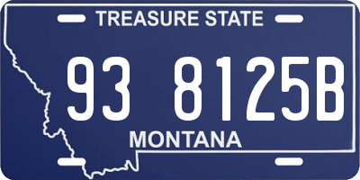 MT license plate 938125B