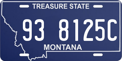 MT license plate 938125C