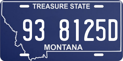 MT license plate 938125D