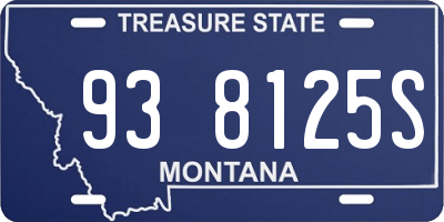 MT license plate 938125S