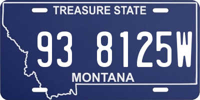 MT license plate 938125W