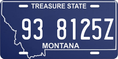 MT license plate 938125Z