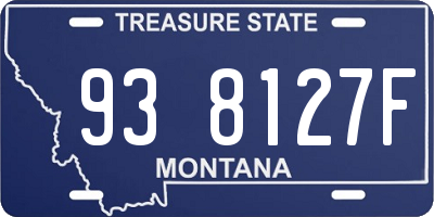 MT license plate 938127F